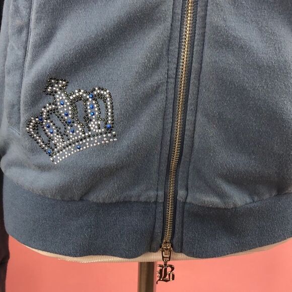 BCBGMaxAzria Blue Angel Wing Cotton Zip Hooded Jacket - Picture 7 of 15